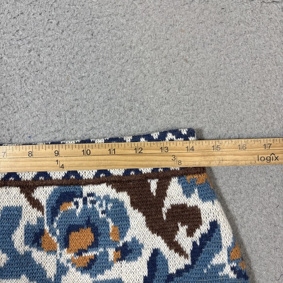 NWT Farm Rio Nuuly Womens Sz M Skirt Brown/Multi Toucan Scarf Knit Floral Mini - Picture 7 of 10